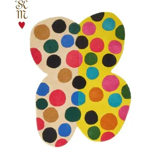 Doing Goods Tapis Marley multi-papillons L - 1.45.10.136.099.5 pas cher
