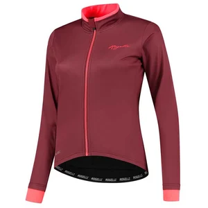Veste velo hiver rogelli essential   femme   bordeaux corail
