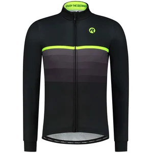 Maillot manches longues velo rogelli hero ll   homme   jaune noir