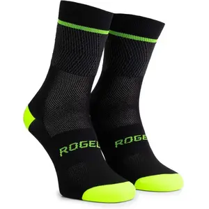 Rogelli Chaussettes Velo Hero II - Homme - Jaune/Gris/Noir noir 36/39 pas cher