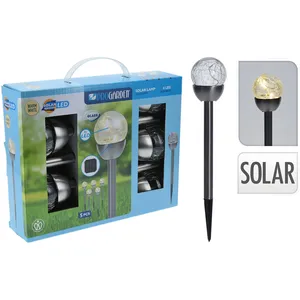 Comparateur de prix : Lampe Boule Solaire Inox 5 Pièces - Progarden