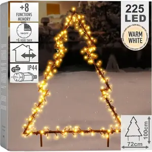 B2X Sapin de Noël externe en métal 100cm avec 225 LEDs pas cher