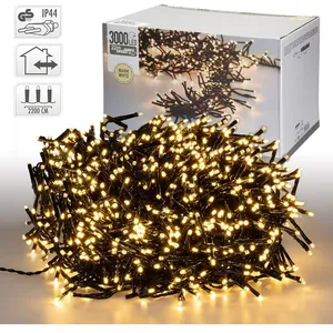 DoaBuy Guirlande Lumineuse à LEDs 22 m avec 3000 LEDs, Blanc Chaud, Alimentation