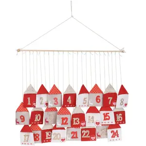 B2X Calendrier de l'Avent cottages, 70 x 60 cm pas cher