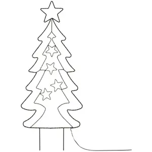 Koopman Ambiance Arbre de Noël à enfoncer de jardin avec 90 LED pas cher