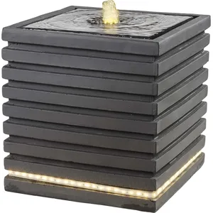 LUMINEO Fontaine extérieure en composite Square Anthracite pas cher