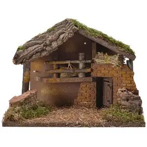 Decoris Maison Avec Led Et Mousse 30x21x17 Cm pas cher