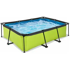 Piscine EXIT Lime 220x150x65cm avec pompe filtrante - vertVendu parcarrefour