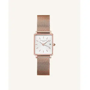 Montre Femme Rosefield Boxy XS - QMWMRG-Q040 - Bracelet Acier Doré rose pas cher