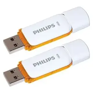 Pack de 2 Clés USB Philips Snow 2.0 128 Go Blanc et OrangeVendu pardarty
