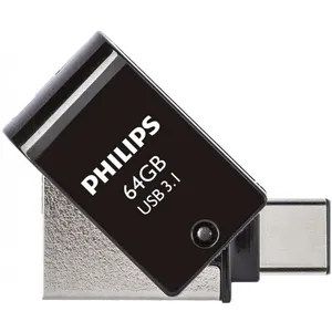 Comparateur de prix : Philips - 2 in 1 Black 64GB otg usb c+ 3.1 - 64 gb (FM64DC152B/00)