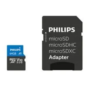 Comparateur de prix : Carte Flash - PHILIPS - MicroSDXC - 64 Go - Classe 10 - UHS-I U3 4K