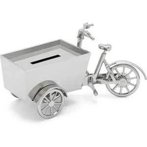 Comparateur de prix : Zilverstad Tirelire en argent pour enfants, élégante comme cadeau, vélo cargo Taille: 16x7H 8cm UGS : ZV6165061