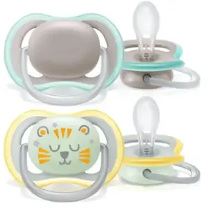 Avent Ultra Air Day & Night 18+ mois - 2 sucettes - gris - Pour jour et nuit pas cher