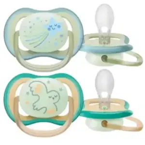 Comparateur de prix : Philips Lot De 2 Sucettes Ultra Air Nuit 0-6 Mois Phosphorescent