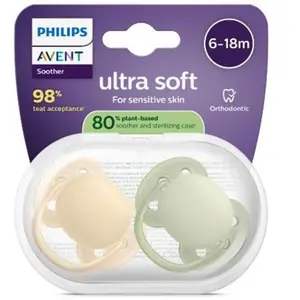 Comparateur de prix : Philips Avent Ultra Soft Sucette Eco 6-18M Beig Green 2uts
