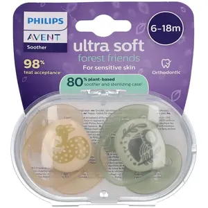Comparateur de prix : Avent Ultra Soft jour 6-18M Imprimé Nature x2, sans BPA