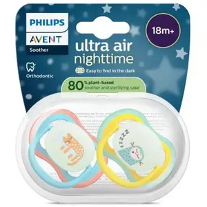 Comparateur de prix : Avent Sucettes Ultra Air nuit 18+ M Polaire x2, sans BPA