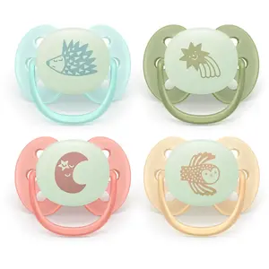 Avent Lot de 2 sucettes silicone 0-6M Ultra Air jour/nuit mix