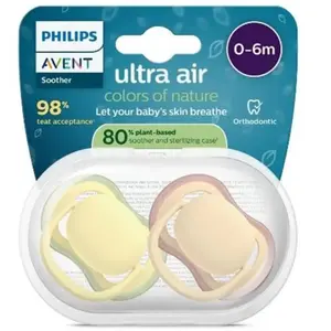 Comparateur de prix : Avent Sucette Ultra Air jour 0-6M Uni Nature sans BPA x2