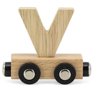 Lettre Train Naturel Lettre V MULTICOLORE Tryco