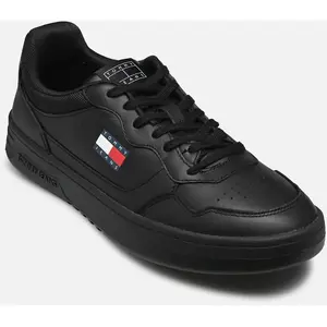 Chaussures Tommy Jeans Cupsole Leather Essential noir pur - 43 pas cher