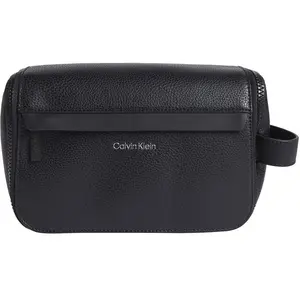 Calvin Klein Trousse de Toilette Homme Must Mono Washbag avec Dragonne, Noir (Ck Black Pebble), Taille Unique pas cher