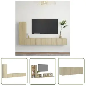 The Living Store Ensemble de 3 meubles TV Chêne Sonoma Matériau dérivé... pas cher