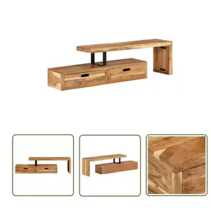 Vidaxl - Meuble tv Bois d'acacia massif - The Living Store - Brun pas cher