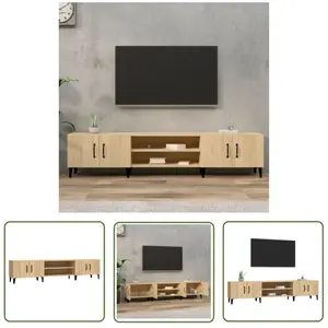 Meubles tv chêne sonoma 180x31,5x40 cm bois d'ingénierie The Living St... pas cher