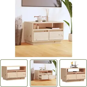 The Living Store Armoire TV 60x35x37 cm Pin massif pas cher
