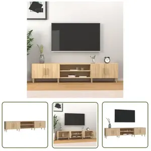 Meubles tv chêne sonoma 180x31,5x40 cm bois d'ingénierie - Brun - The ... pas cher