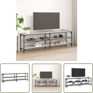 The Living Store Armoire TV Gris Sonoma 160x30x50 cm Matériau dérivé d... pas cher