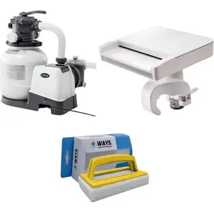 Intex - Cascade & pompe de filtration à sable 7900 L/u & brosse à récu...Vendu parkaufland