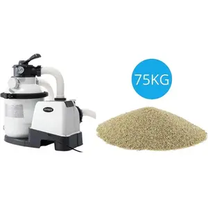 Intex - Pompe à sable 5700 L/h & sable de filtration 75 kg pas cher