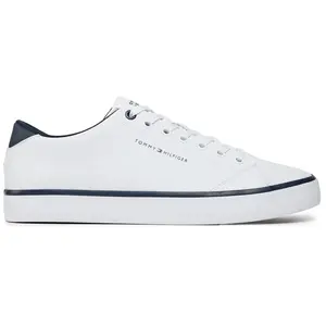 Tommy Hilfiger Baskets Homme Chaussures, Blanc (White), 43 pas cher