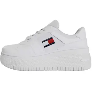 Chaussures Tommy Jeans Retro Basket Flatform Essential blanc femme - 40