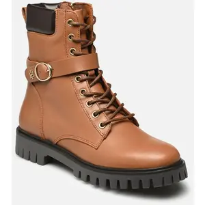 Comparateur de prix : BUCKLE LACE UP BOOT par Tommy Hilfiger Marron 36 Femme