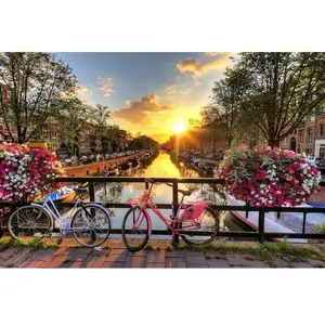 Puzzle 1000 pièces : Coucher de soleil à Amsterdam pas cher