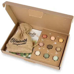 Coffret Cadeau - 9 bombes à graines - Sac en Jute - BIO | Blossombs pas cher
