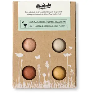 Coffret Cadeau Mini - 4 bombes à graines - BIO | Blossombs pas cher