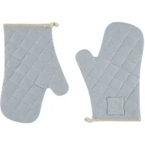Paire de gants de cuisine en coton recyclé bleu ciel Witloft pas cher