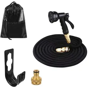 Tuyau d'arrosage flexible - 10-30 mètres - avec pistolet - noir pas cher