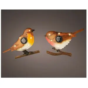 Décoration de jardin - lumineo - oiseau solaire 894881 - multicolore - 30 cm - énergie solaire pas cher