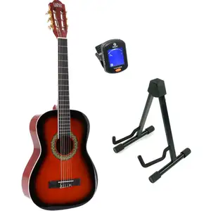 Comparateur de prix : LaPaz 002 SB guitare classique format 3/4 sunburst + stand + accordeur
