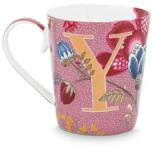 Mug Alphabet Floral Fantasy Rose - Y - 350ml Pip Studio