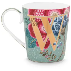 Mug Alphabet Floral Fantasy Bleu ciel - W - 350ml Pip Studio