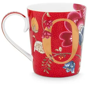 Mug Alphabet Blushing Birds Rouge - O - 350ml Pip Studio