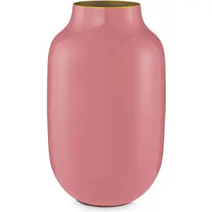 Vase métal ovale Blushing Birds Rose clair 25cm Pip Studio pas cher