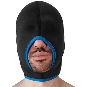 Cagoule en néoprène FACE FUCKER Brutus Noire-Bleue 